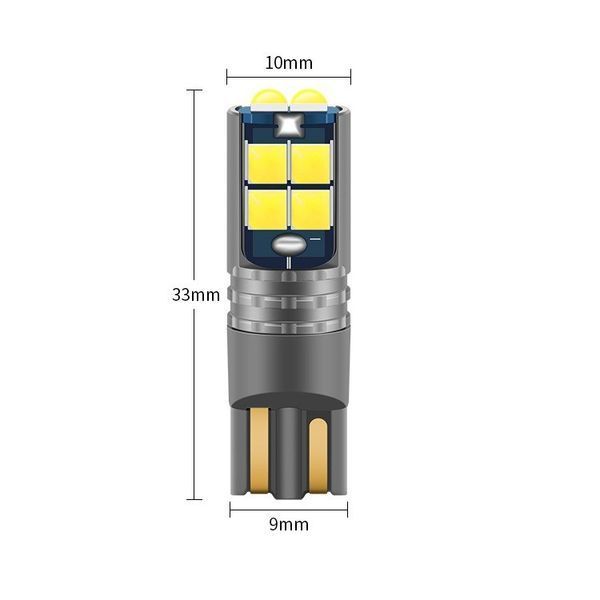 T10 W5W 12V Габариты светодиодные LED лампочка ЯРКИЙ СВЕТ 1356388 фото