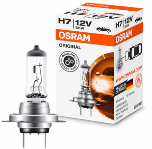 Галогенная лампа Osram H7 Original 64210 55W PX26D 13627 фото