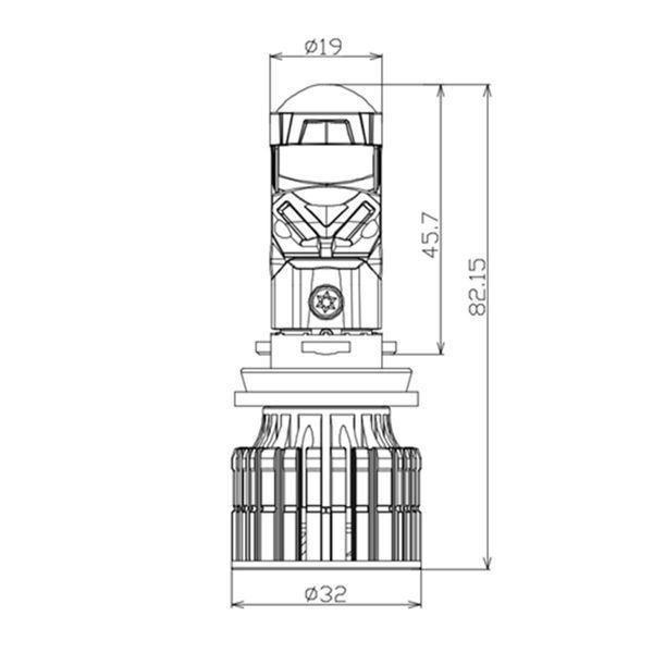 Светодиодная LED лампа с линзой Decker GL-01 6K H11 Can-Bus (обманка) 9-32 В 2199012 фото