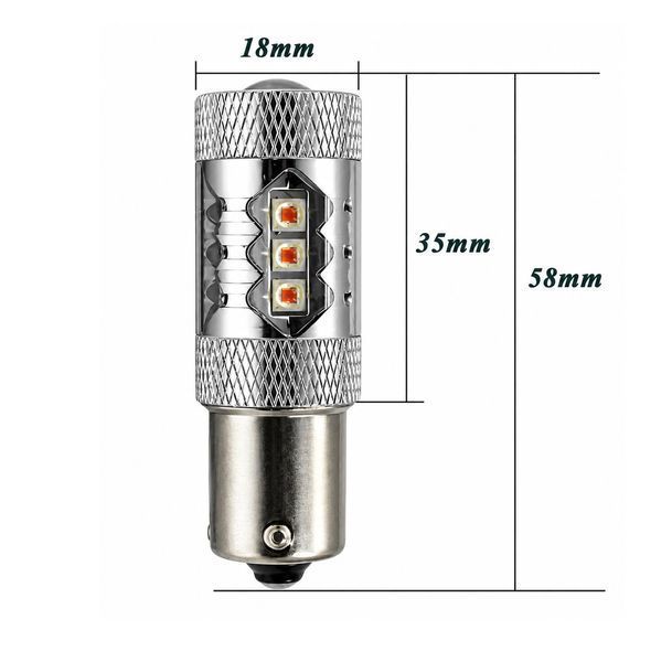 Светодиодные лампы Luminstar P21W (BA15S) CANBUS ( Желтые повороты в красном фонаре) 12323 фото