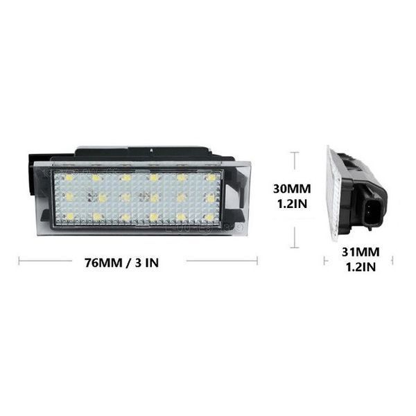 Підсвітка номера Led Renault Master 2/3, Megane 2/3, Clio 3/4, Laguna 2/3, Kangoo, Trafic 3 165606 фото