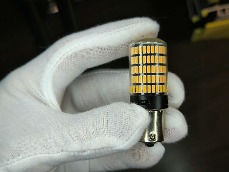 PY21W BAU15s CANBUS передній, задній поворот 150SMD (Без швидкого моргання) 2шт. комплект 3358299 фото