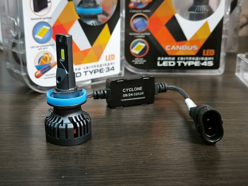 LED лампы H11 Cyclone TYPE 34 Canbus 50 Watt 5500K 10000 Lm (2 шт.) 2309661 фото